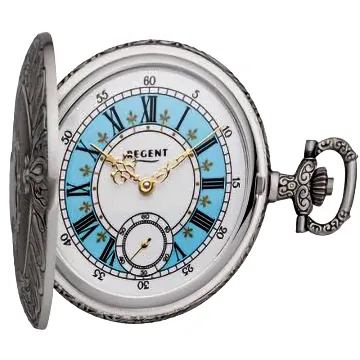 Regent Herren Taschenuhr Antik Savonnette 49 MM Mechanischer Handaufzug Arabische Zahlen P-724