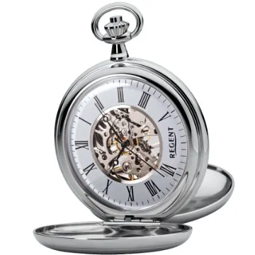 Regent - Taschenuhr - Mechanisch - Silber - Skelett - P93